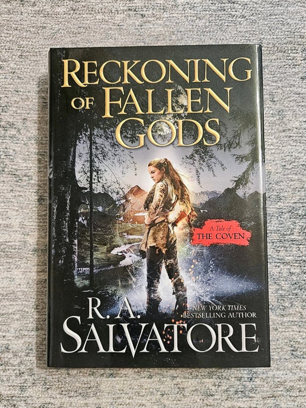 Autographed "Reckoning of Fallen Gods" by R.A. Salvatore, Hardcover 1st Edition